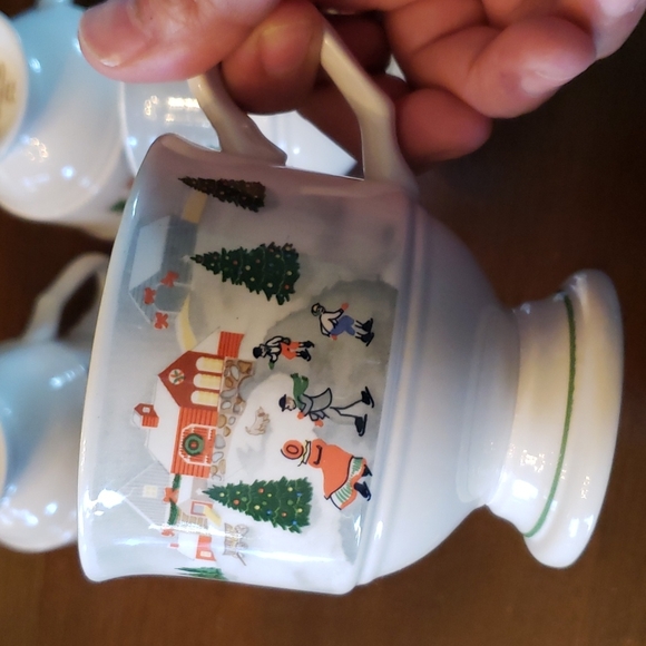 Sango 3900 Silent Night Footed Mugs Korea - Picture 12 of 16